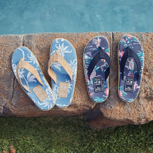 NWT Reyn Spooner Island Slipper Aloha Welcome Sandals Flip Flops - Men’s Size 7 - Picture 5 of 7